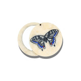 Hand-painted Swallowtail Compact Mirror | Eco-Friendly