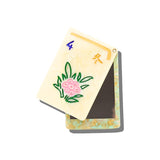 Hand-painted Flower Mahjong Compact Mirror | Eco-Friendly