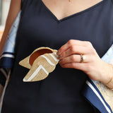 Hand-painted Conch Shell Compact Mirror