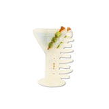 Hand-painted Martini Claw Hair Clip | Eco-Friendly