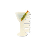 Hand-painted Martini Claw Hair Clip | Eco-Friendly