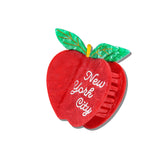 Hand-painted New York Apple Claw Hair Clip | Eco-Friendly