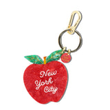 Hand-painted New York Apple Bag Charm + Keychain | Eco-Friendly