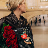 Hand-painted New York Apple Bag Charm + Keychain | Eco-Friendly