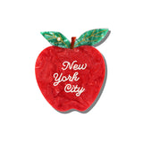 Hand-painted New York Apple Compact Mirror | Eco-Friendly