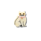 Hand-painted Kawaii Cat Brooch Pin