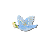 Hand-painted Bluebird Brooch Pin
