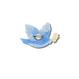 Hand-painted Bluebird Brooch Pin