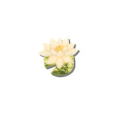 Hand-painted Lotus Brooch Pin
