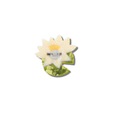 Hand-painted Lotus Brooch Pin