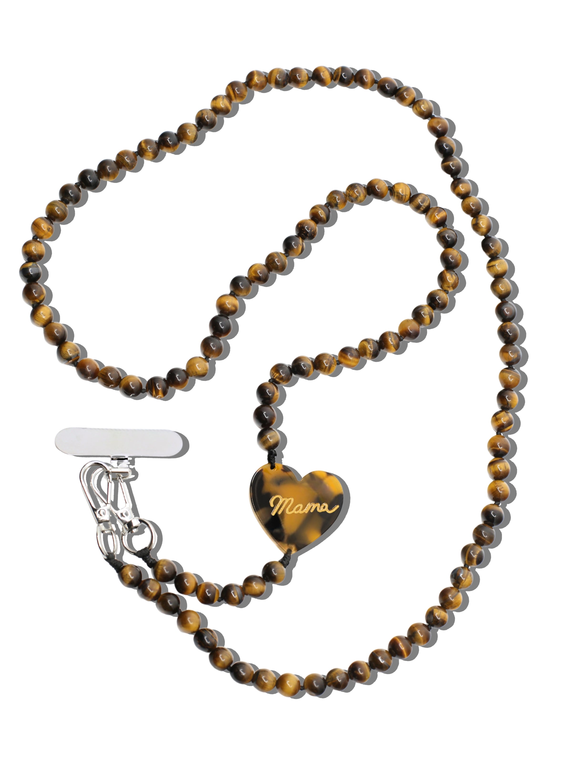 Hand-painted Mama Heart Crossbody Phone Chain