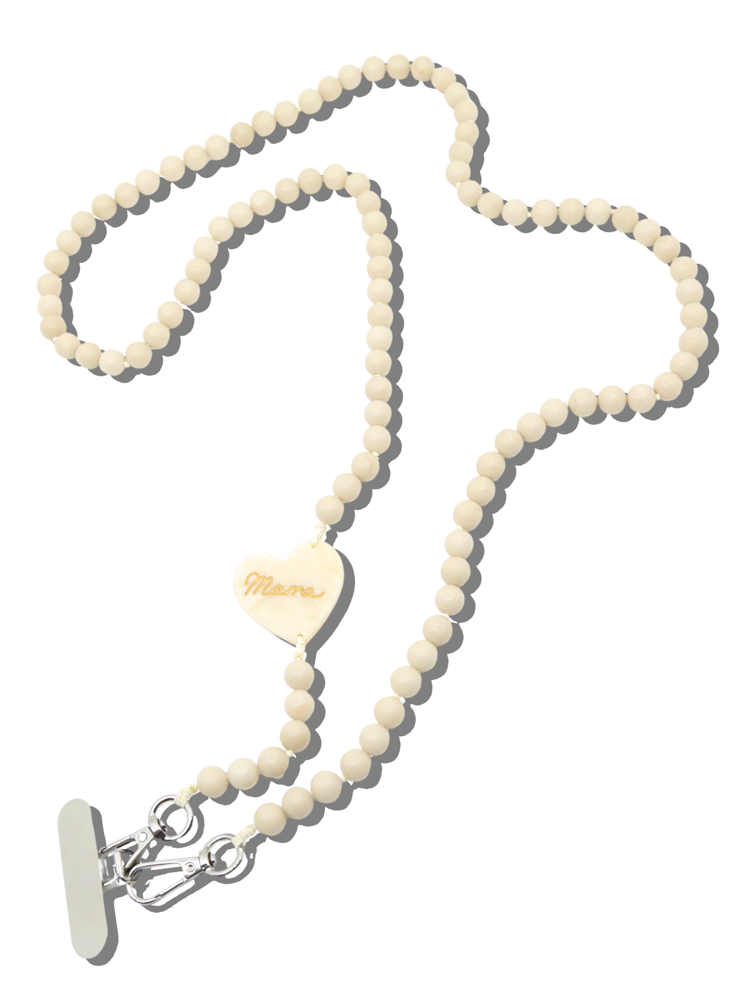 Hand-painted Mama Heart Crossbody Phone Chain