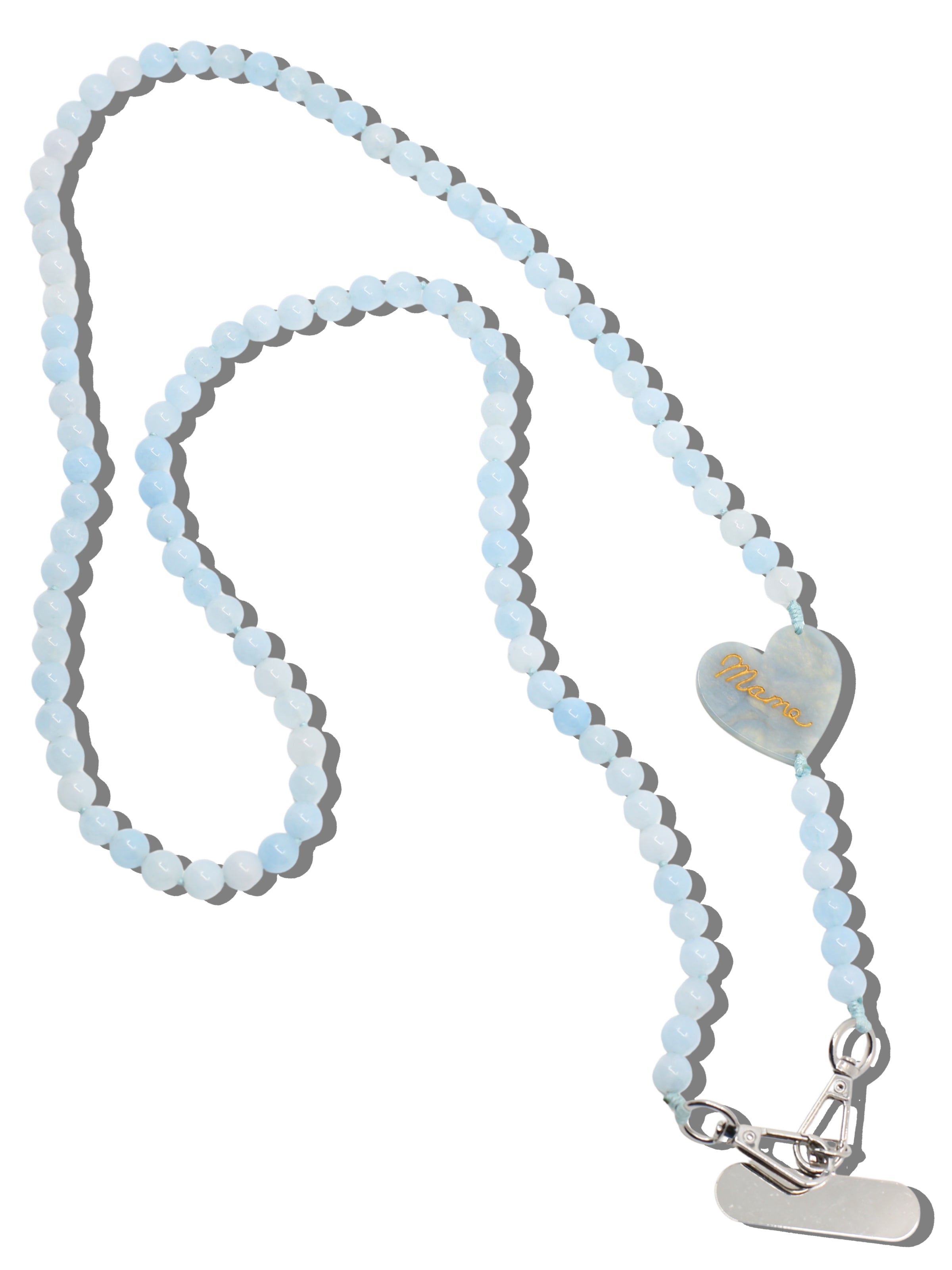 Hand-painted Mama Heart Crossbody Phone Chain