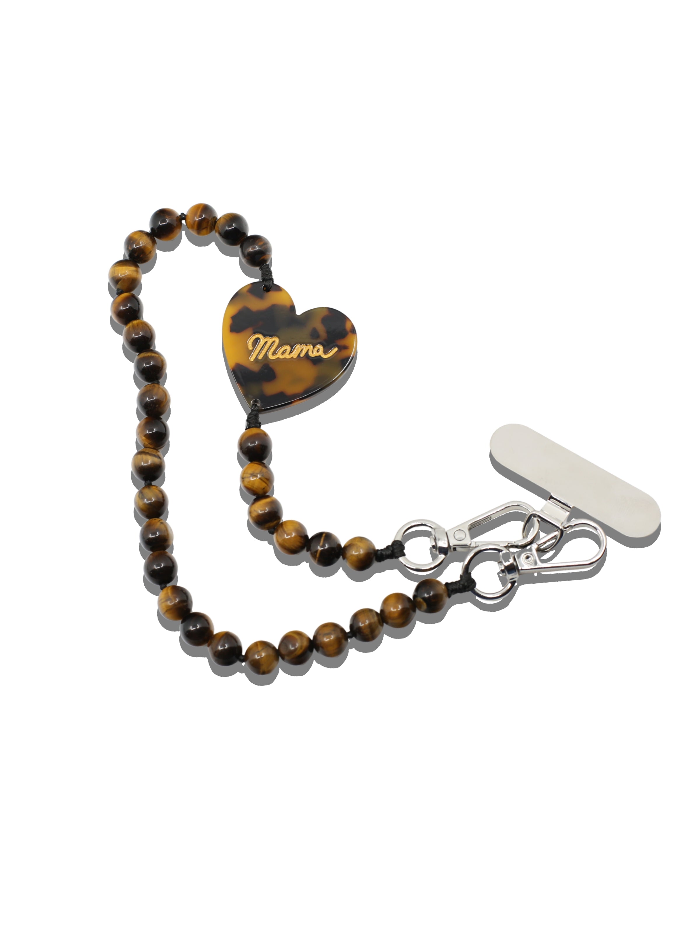 Hand-painted Mama Heart Bracelet Phone Chain