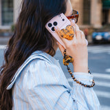 Hand-painted Mama Heart Bracelet Phone Chain