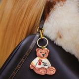 Hand-painted Mama Bear Bag Charm + Keychain | Eco-Friendly