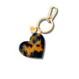 Hand-Painted Mama Heart Acetate Bag Charm + Keychain | Eco-Friendly