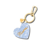 Hand-Painted Mama Heart Acetate Bag Charm + Keychain | Eco-Friendly