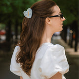 Hand-Painted Mama Heart Acetate Claw Hair Clip | Eco-Friendly