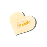 Hand-painted Bride Heart Claw Hair Clip | Eco-Friendly