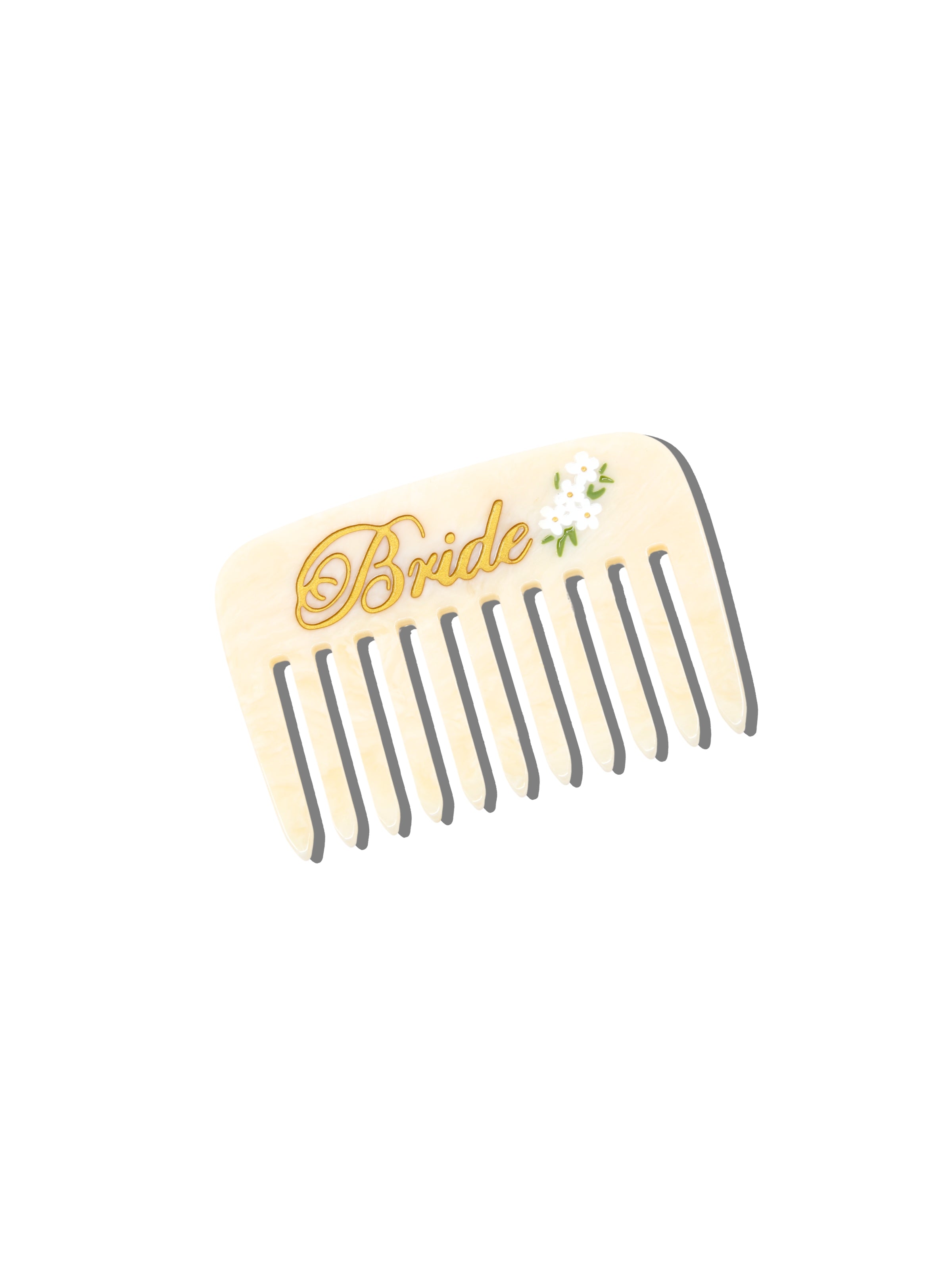 Hand-painted Bride Pocket Comb | Eco-Friendly