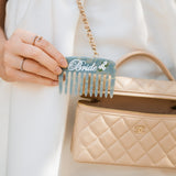 Hand-painted Bride Pocket Comb | Eco-Friendly
