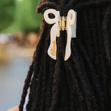 Hand-painted Bride Bow Claw Hair Clip | Eco-Friendly