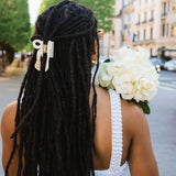 Hand-painted Bride Bow Claw Hair Clip | Eco-Friendly