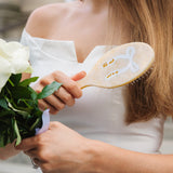 Hand-painted Bridal Bow Amazing Hair Day Brush | Eco-Friendly