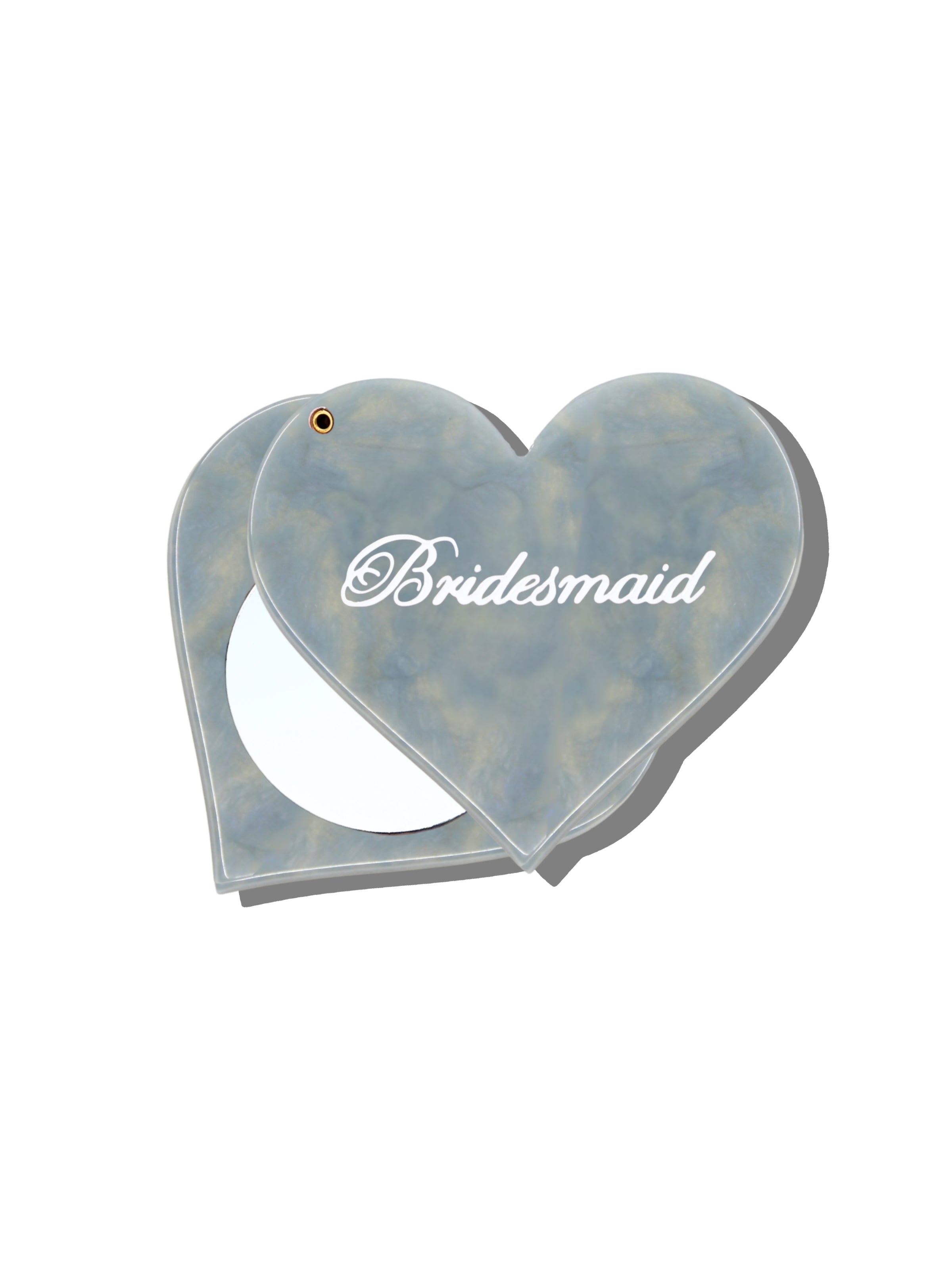 Hand-painted Bridesmaid Heart Compact Mirror | Eco-Friendly