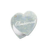 Hand-painted Bridesmaid Heart Compact Mirror | Eco-Friendly
