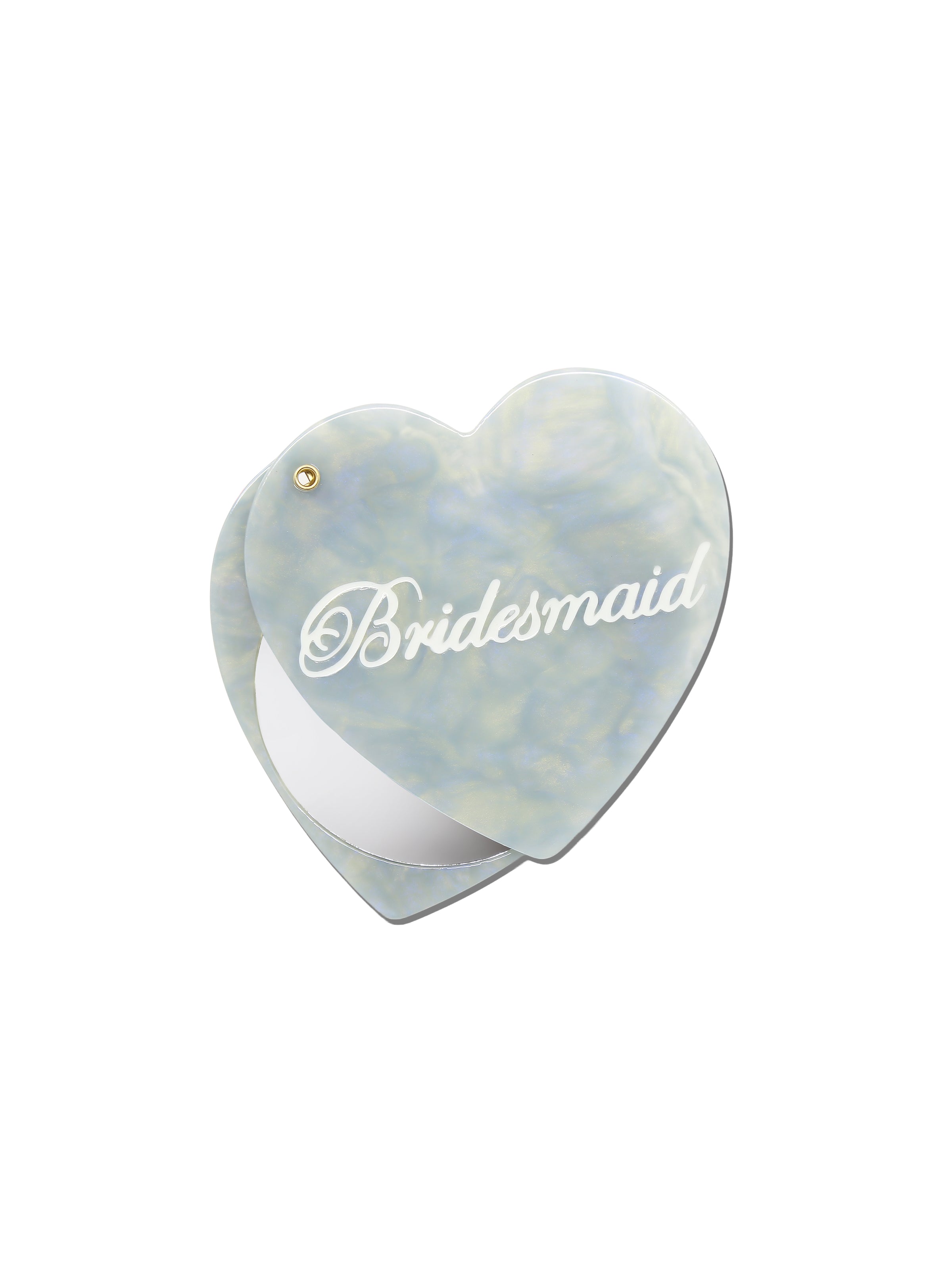 Hand-painted Bridesmaid Heart Compact Mirror | Eco-Friendly