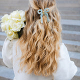 Hand-painted Bride Bow Claw Hair Clip | Eco-Friendly