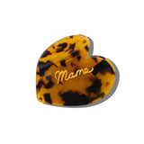 Hand-Painted Mama Heart Acetate Claw Hair Clip | Eco-Friendly