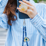 Hand-painted Coastal Lucky Eye Bracelet Phone Chain