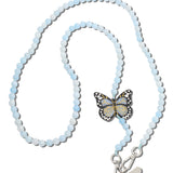 Hand-painted Monarch Butterfly Gemstone Crossbody Phone Chain