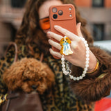 Hand-painted King Charles Bracelet Phone Chain