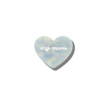 Hand-painted Dog Mom Heart Brooch Pin