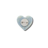 Hand-painted Dog Mom Heart Brooch Pin