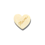 Hand-painted Mama Heart Brooch Pin