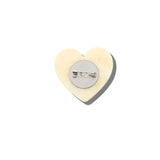Hand-painted Mama Heart Brooch Pin