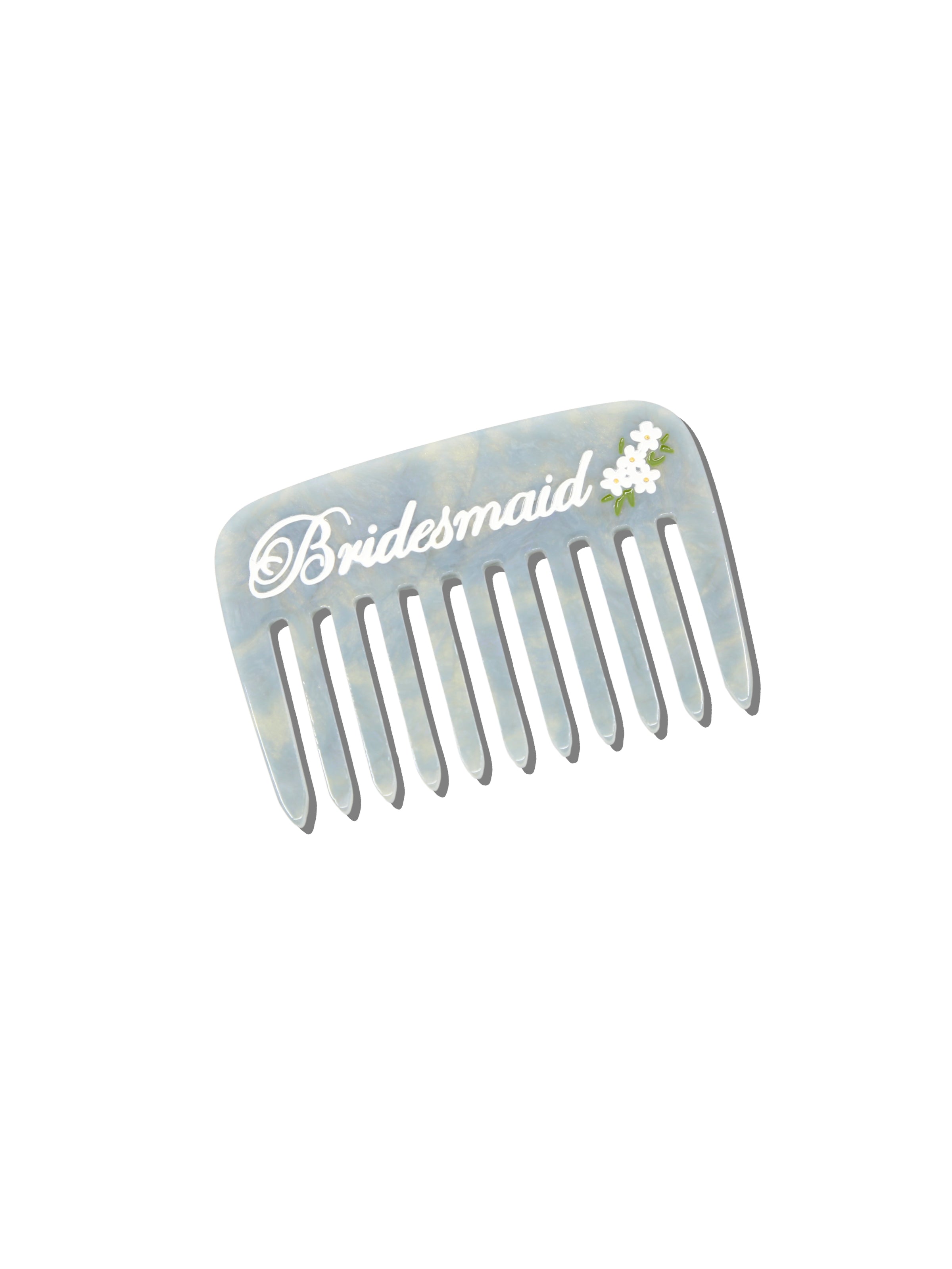 Hand-painted Bridesmaid Pocket Comb | Eco-Friendly