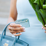 Hand-painted Bridesmaid Pocket Comb | Eco-Friendly