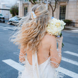 Hand-painted Wedding Cake Claw Hair Clip | Eco-Friendly
