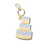 Hand-painted Wedding Cake Bag Charm + Keychain | Eco-Friendly