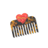 Hand-painted Mama Heart Pocket Comb | Eco-Friendly