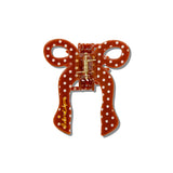 Hand-painted Coquette Bow Claw Hair Clip | Eco-Friendly