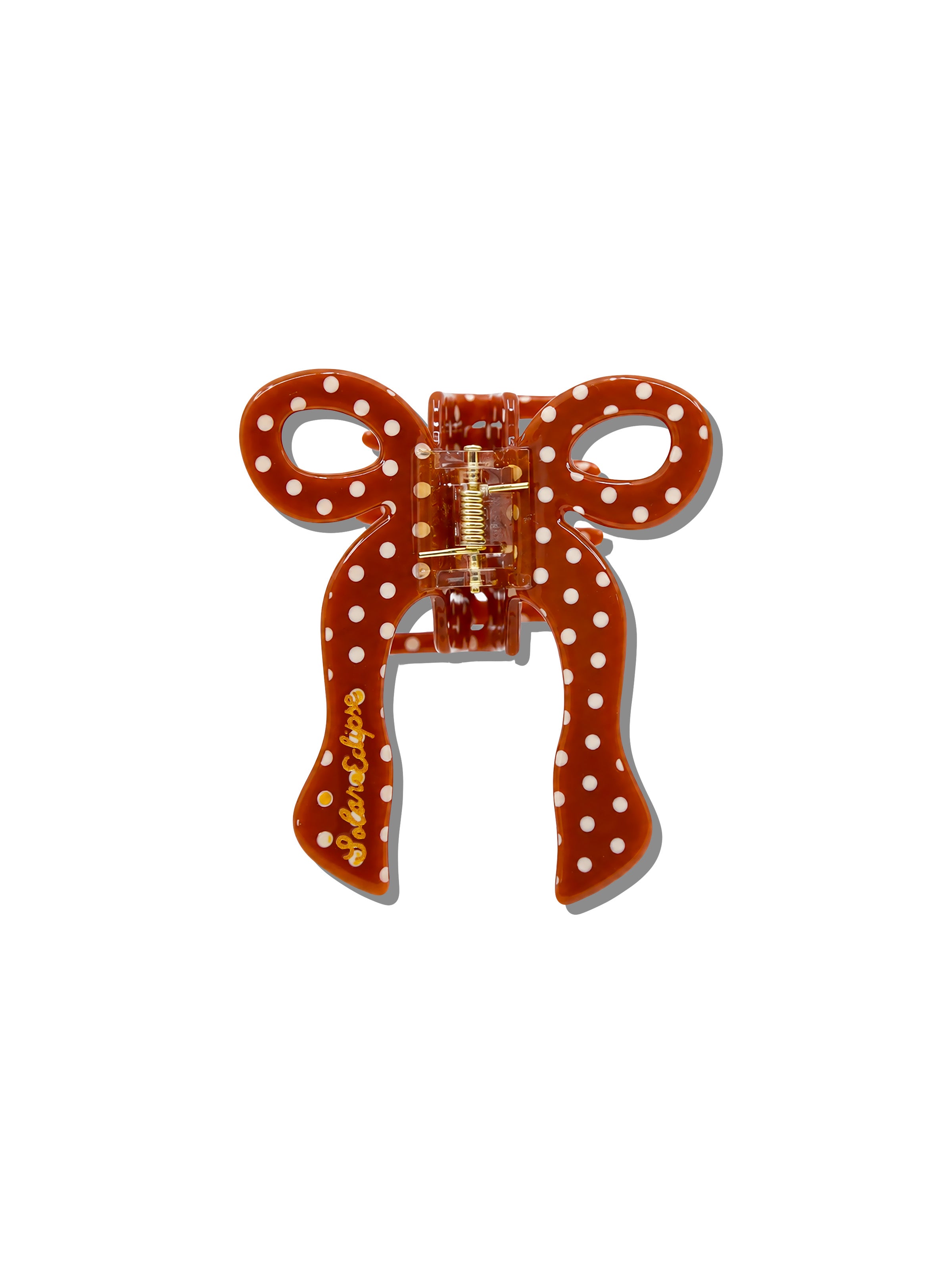 Hand-painted Coquette Bow Claw Hair Clip | Eco-Friendly