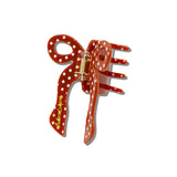 Hand-painted Coquette Bow Claw Hair Clip | Eco-Friendly