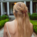 Hand-painted Coquette Bow Claw Hair Clip | Eco-Friendly